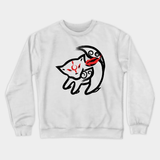 okami king Crewneck Sweatshirt by ntesign